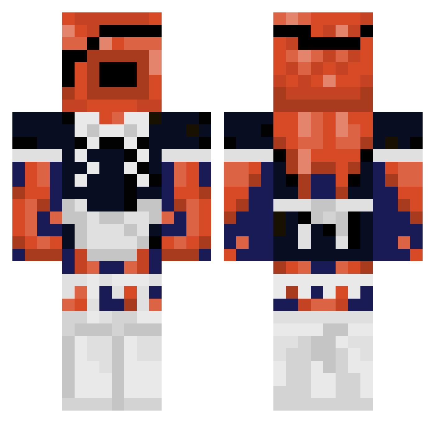 WhoIsLobby Minecraft skin, front and back view