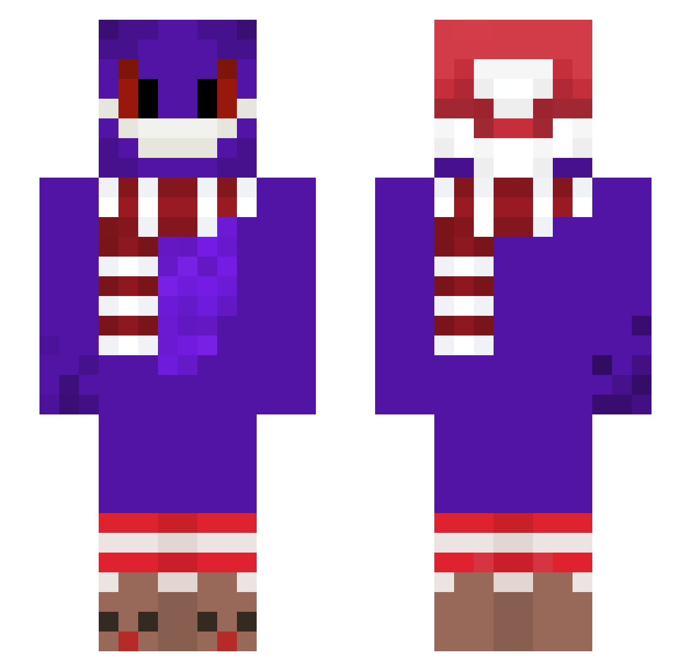 Jenndann24 Minecraft skin, front and back view