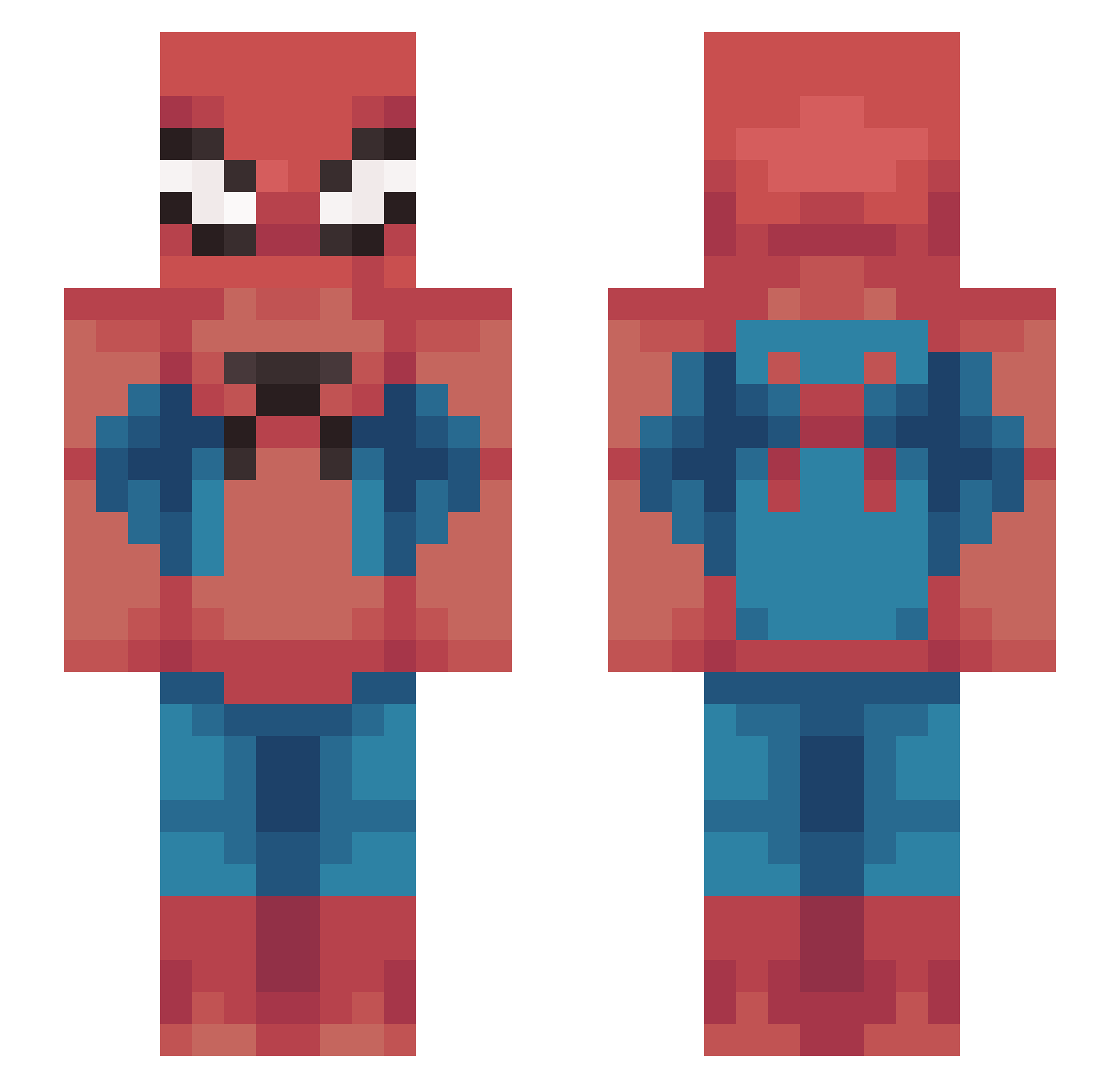 ShadowXLeo Minecraft skin, front and back view