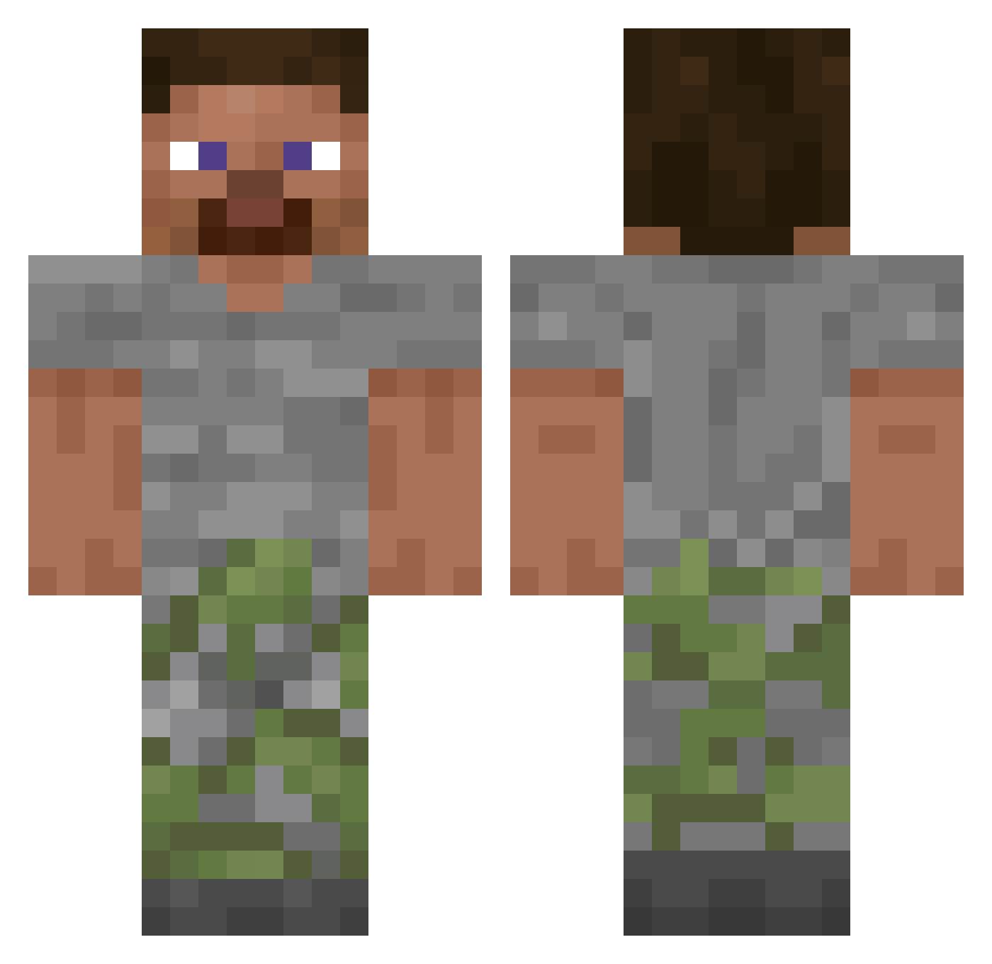 Super_Gooper Minecraft skin, front and back view