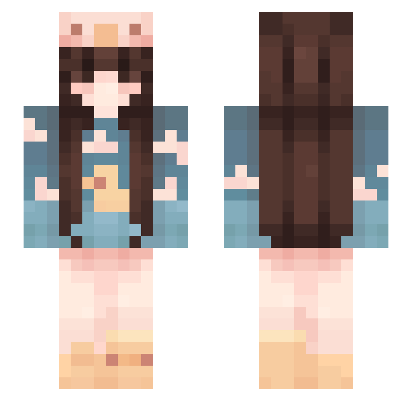 RungWingURF Minecraft skin, front and back view