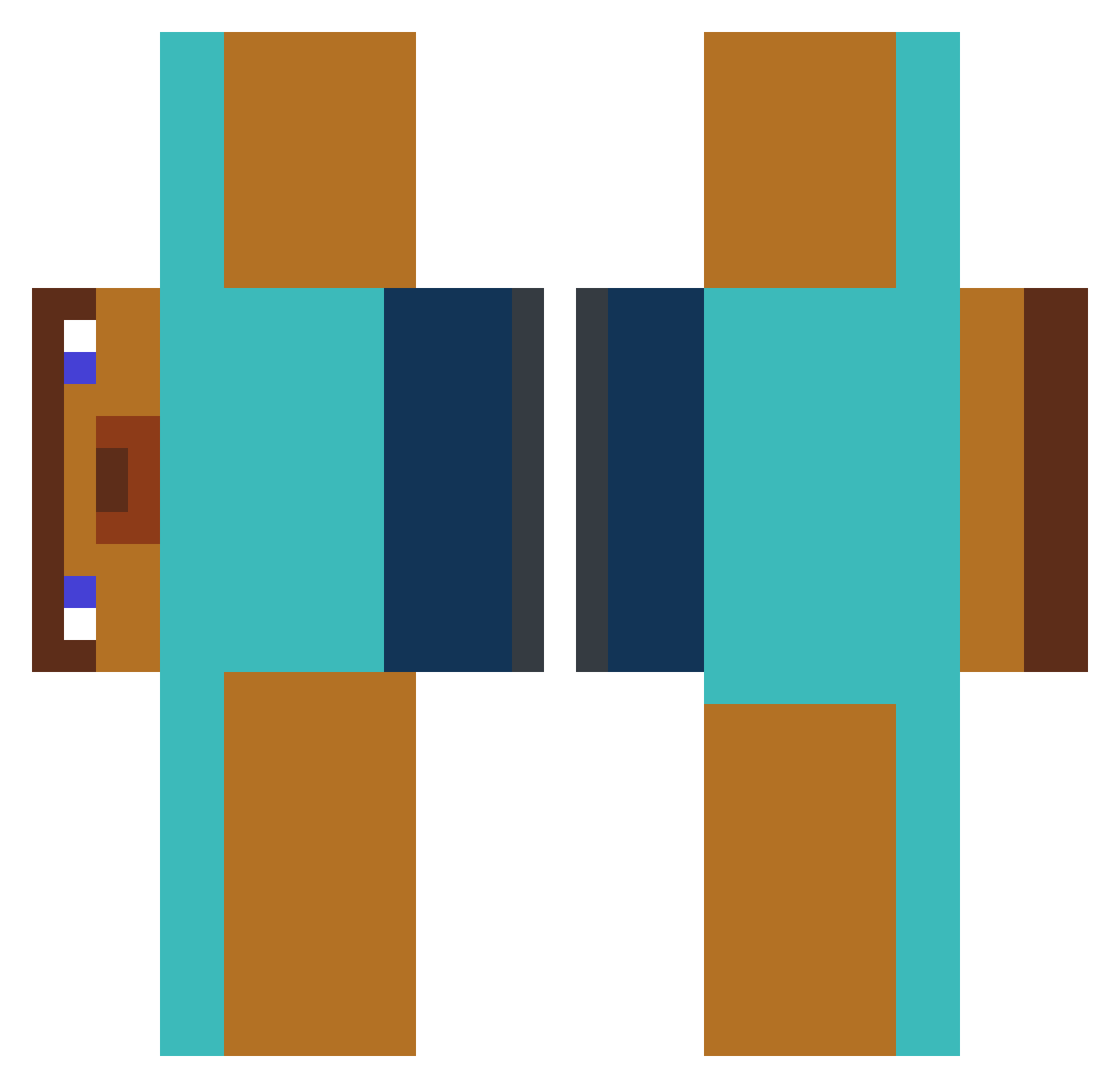 slavito123 Minecraft skin, front and back view