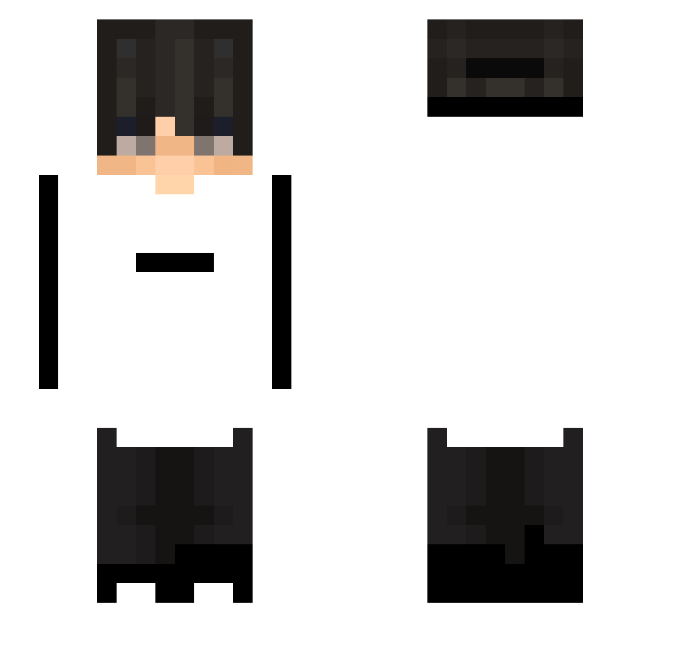 Reregazzoni_Mito Minecraft skin, front and back view