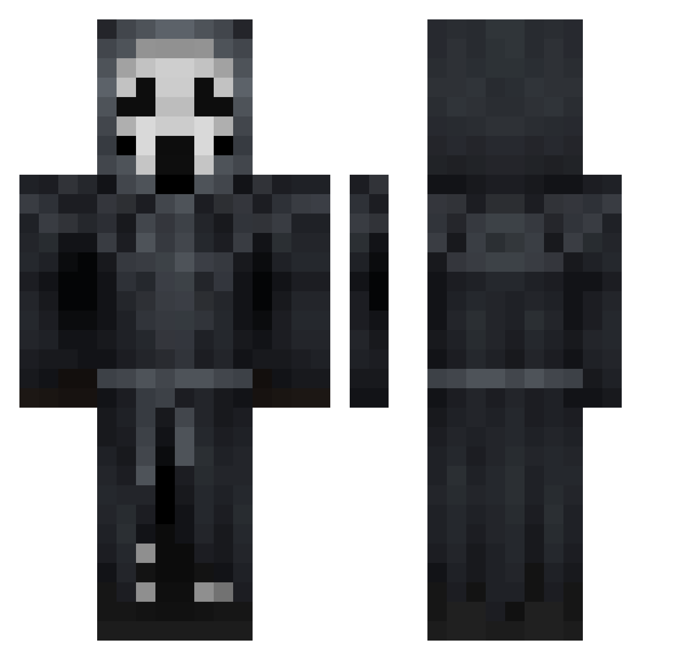 MagierT0 Minecraft skin, front and back view