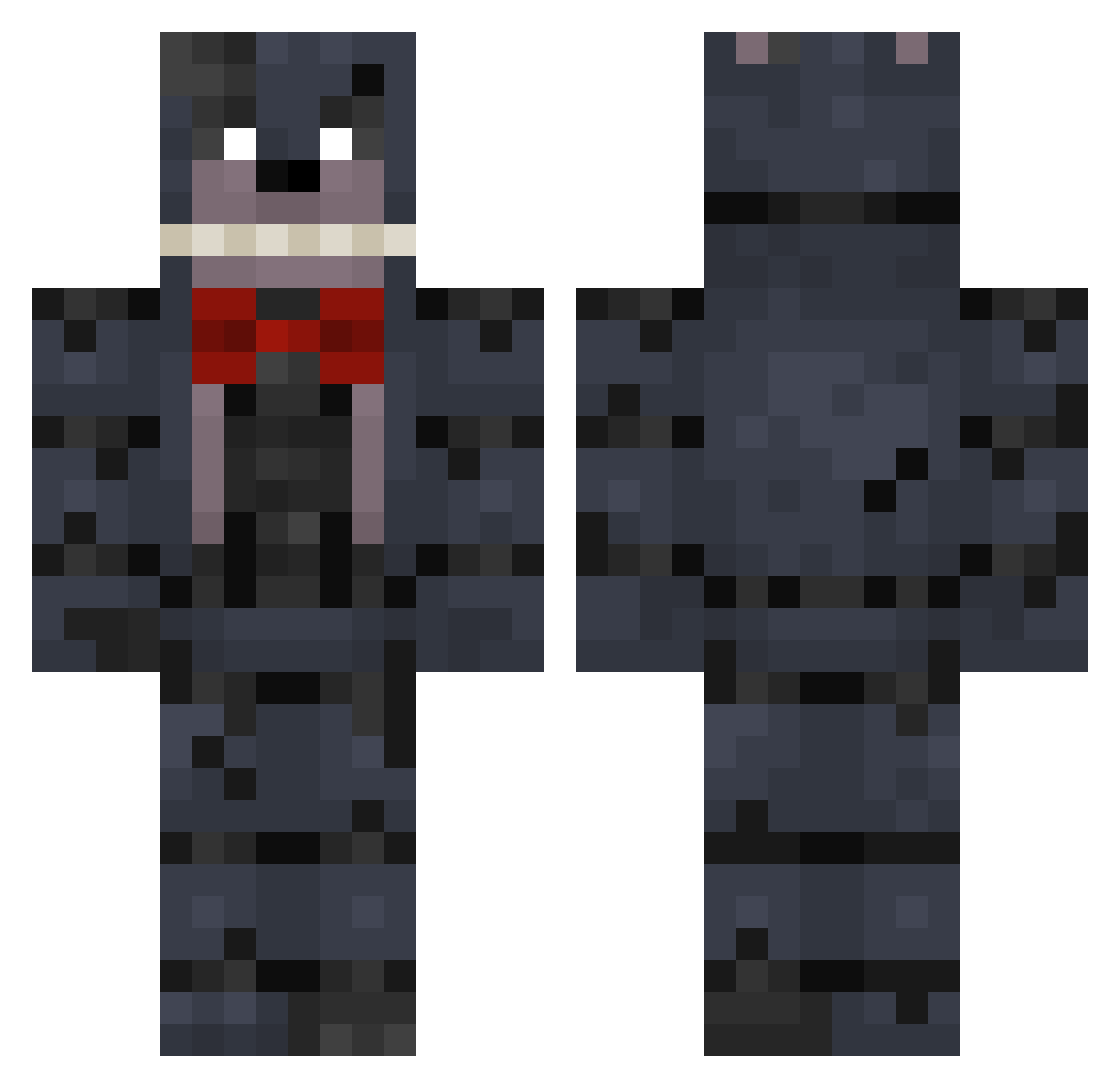 Jazzafix Minecraft skin, front and back view