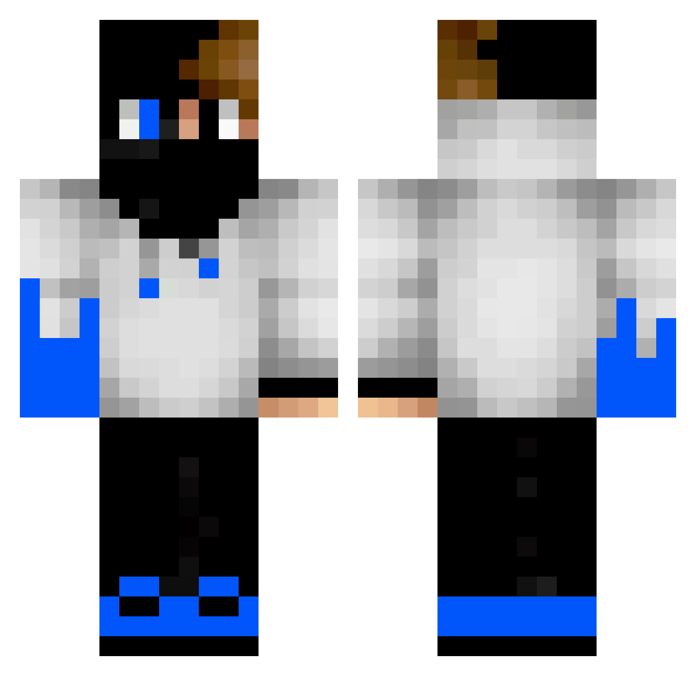Towdling Minecraft skin, front and back view