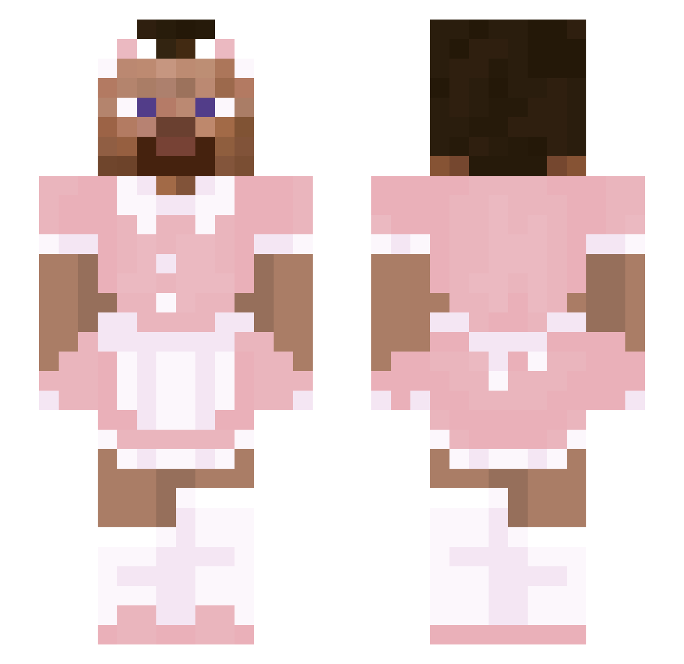 Ulzies Minecraft skin, front and back view