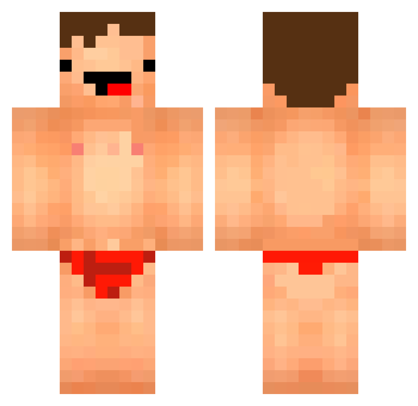 HunterLRJ2020 Minecraft skin, front and back view