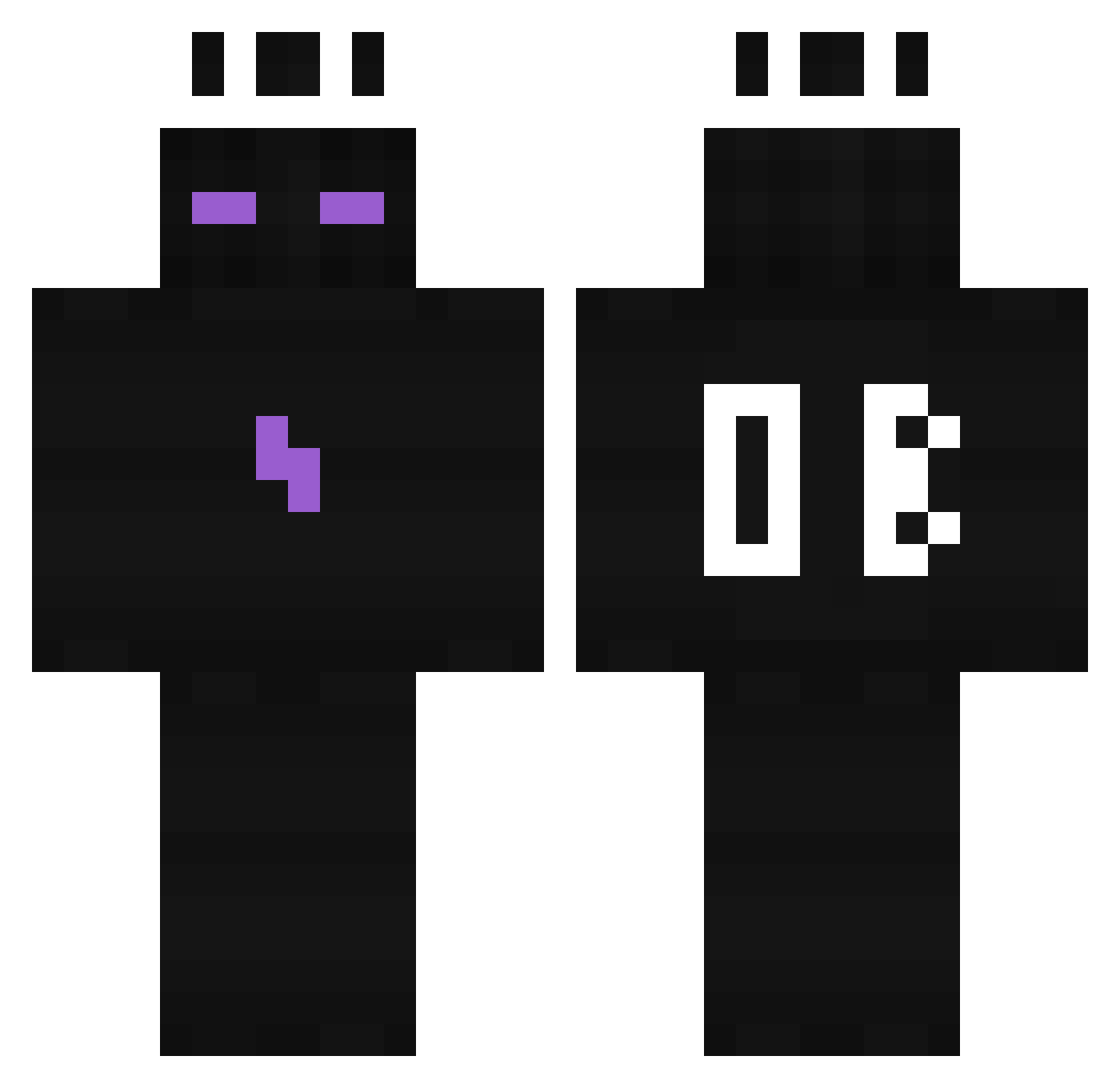 Tchuico Minecraft skin, front and back view