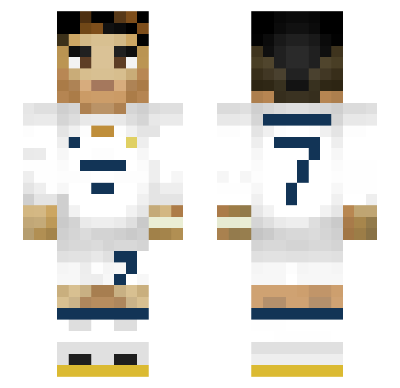 Jim2012 Minecraft skin, front and back view