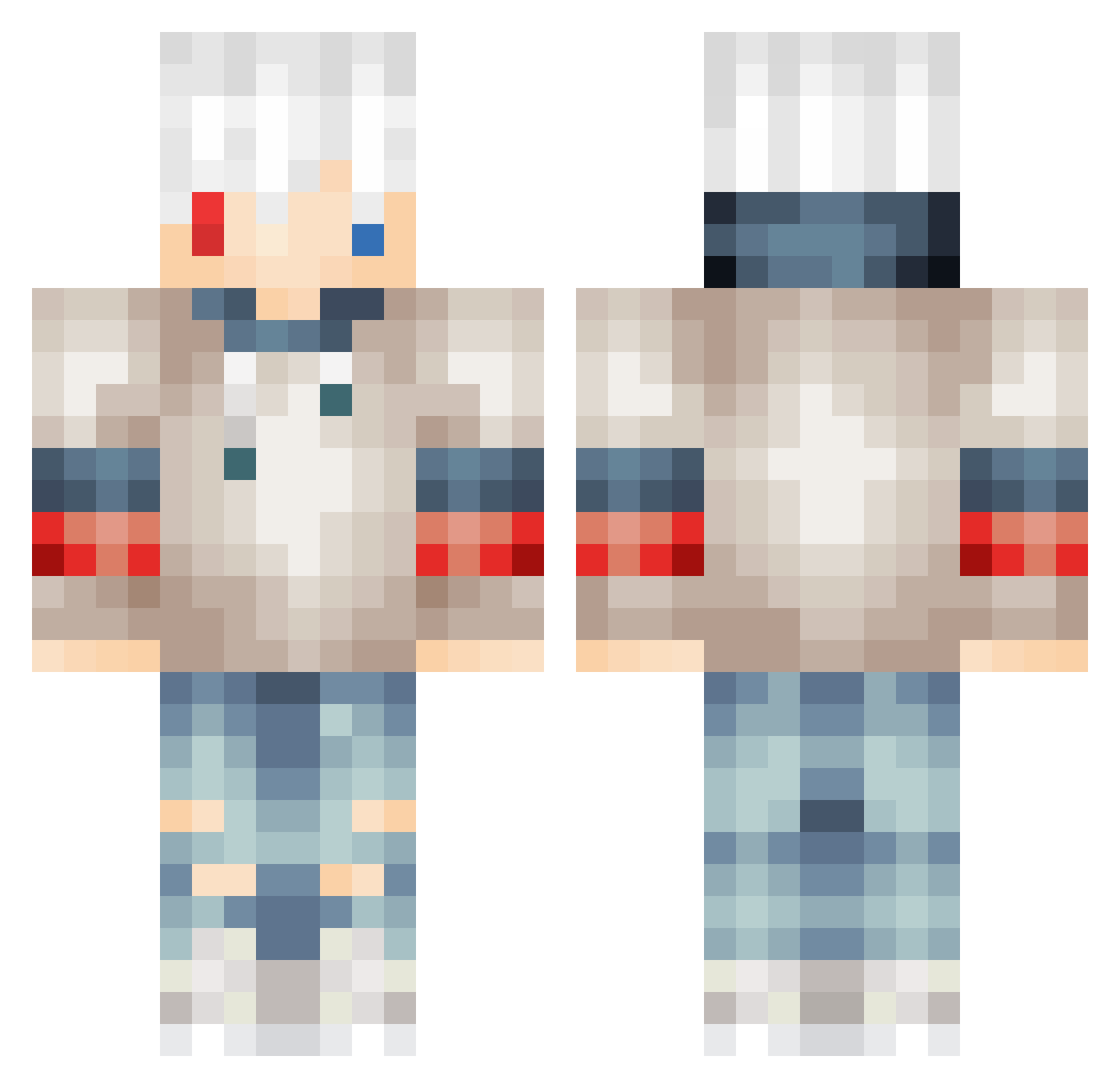 Zeebz Minecraft skin, front and back view