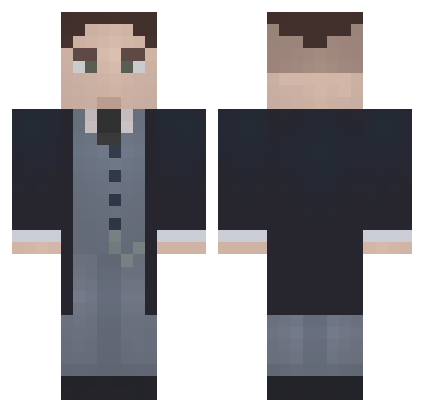 Javier6975 Minecraft skin, front and back view