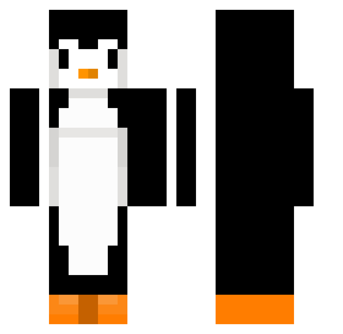 Clxp555 Minecraft skin, front and back view