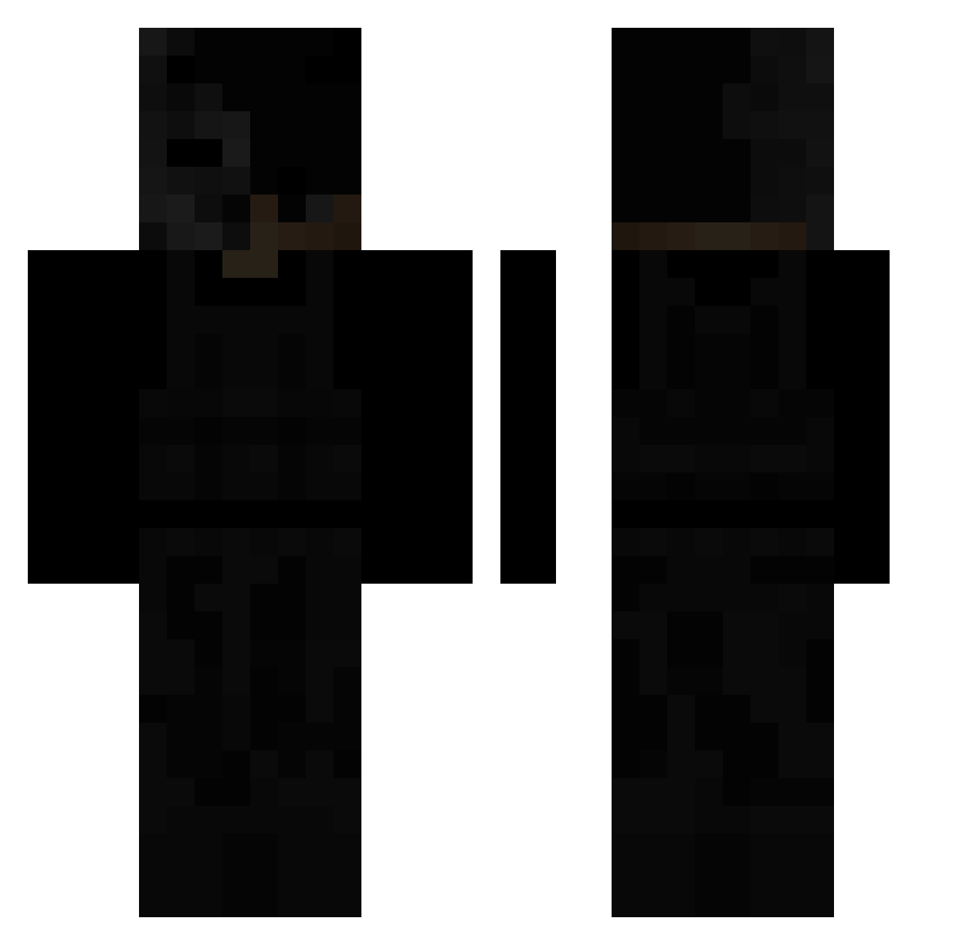 xWuschi Minecraft skin, front and back view