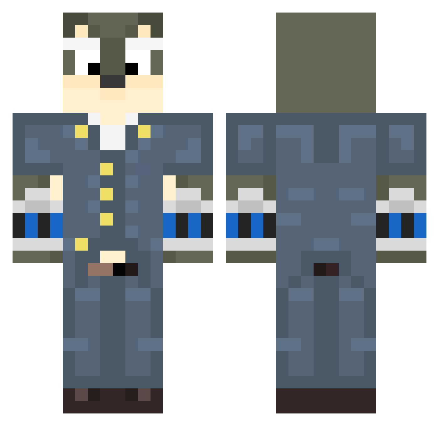 DestinyOpfa Minecraft skin, front and back view
