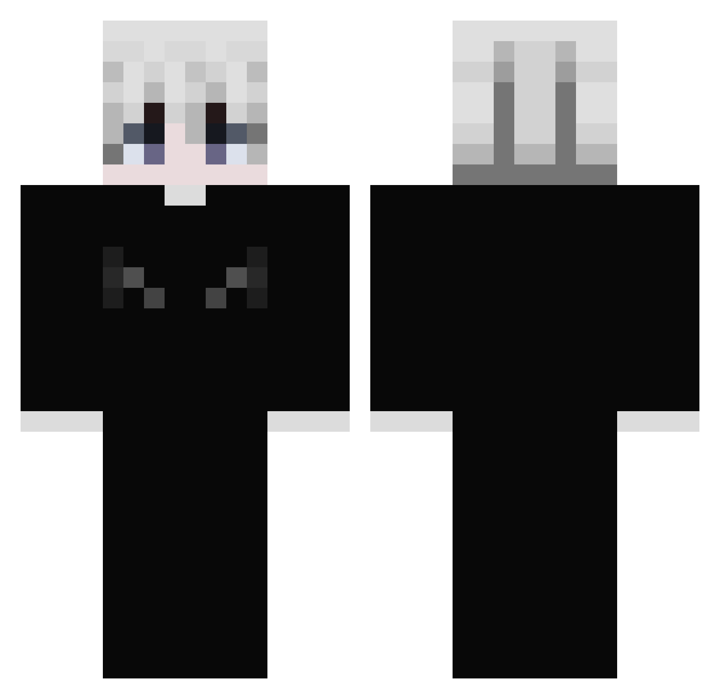 vagks Minecraft skin, front and back view