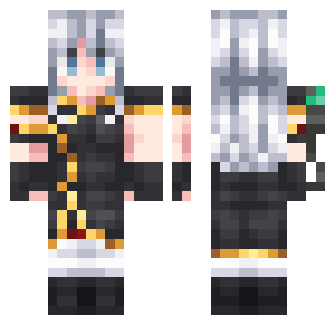 TazYzzzbl Minecraft skin, front and back view
