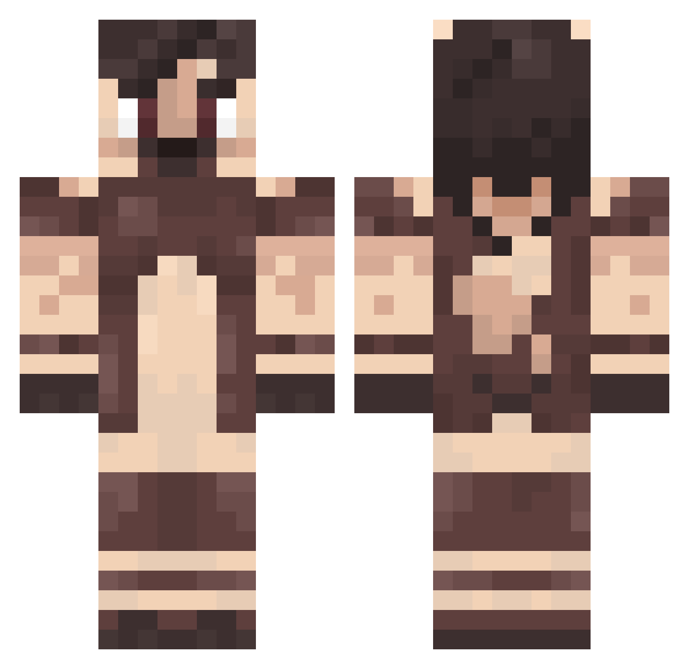 PholAirsoft Minecraft skin, front and back view