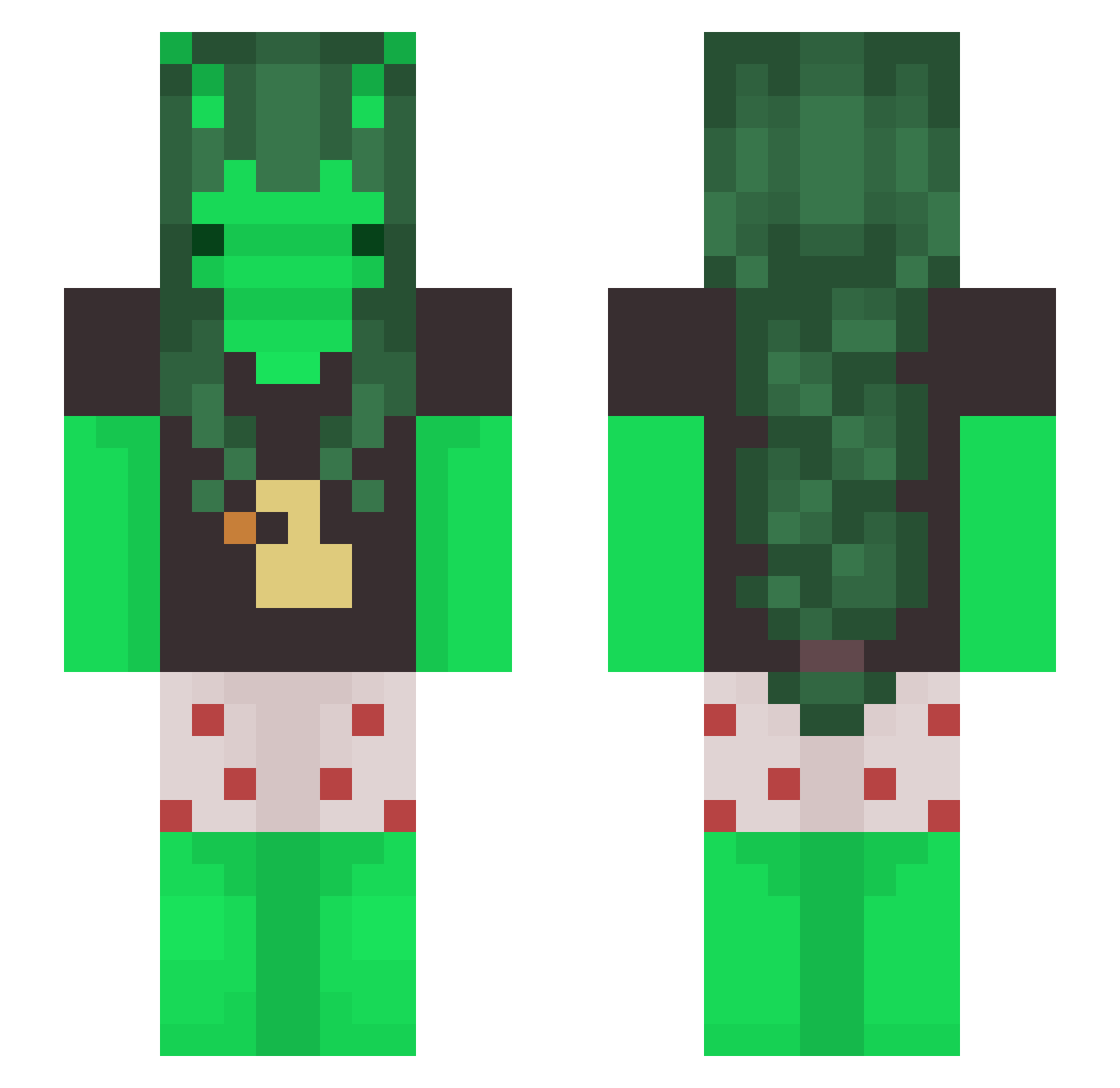 puerilee Minecraft skin, front and back view