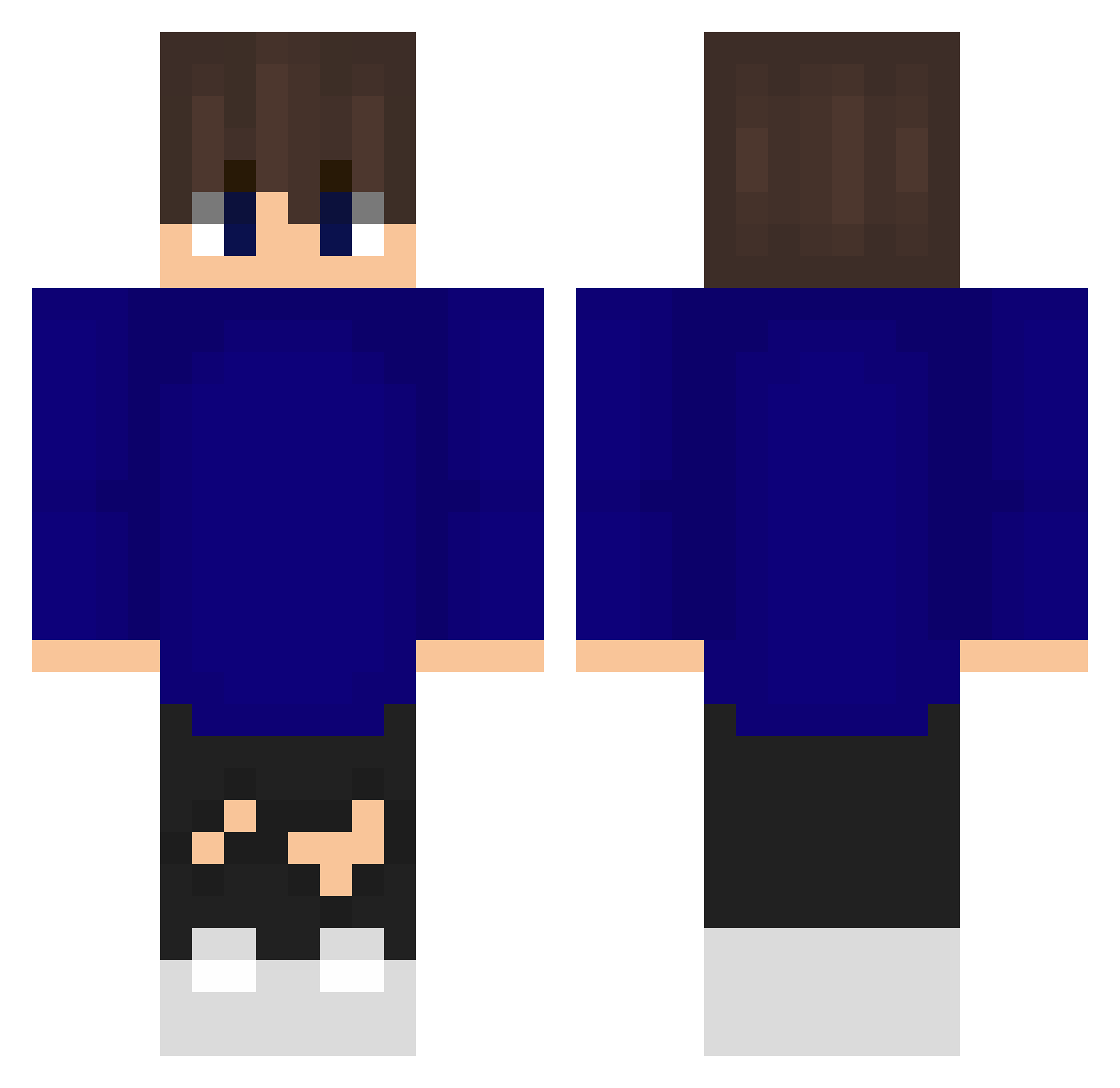 spledexyt Minecraft skin, front and back view
