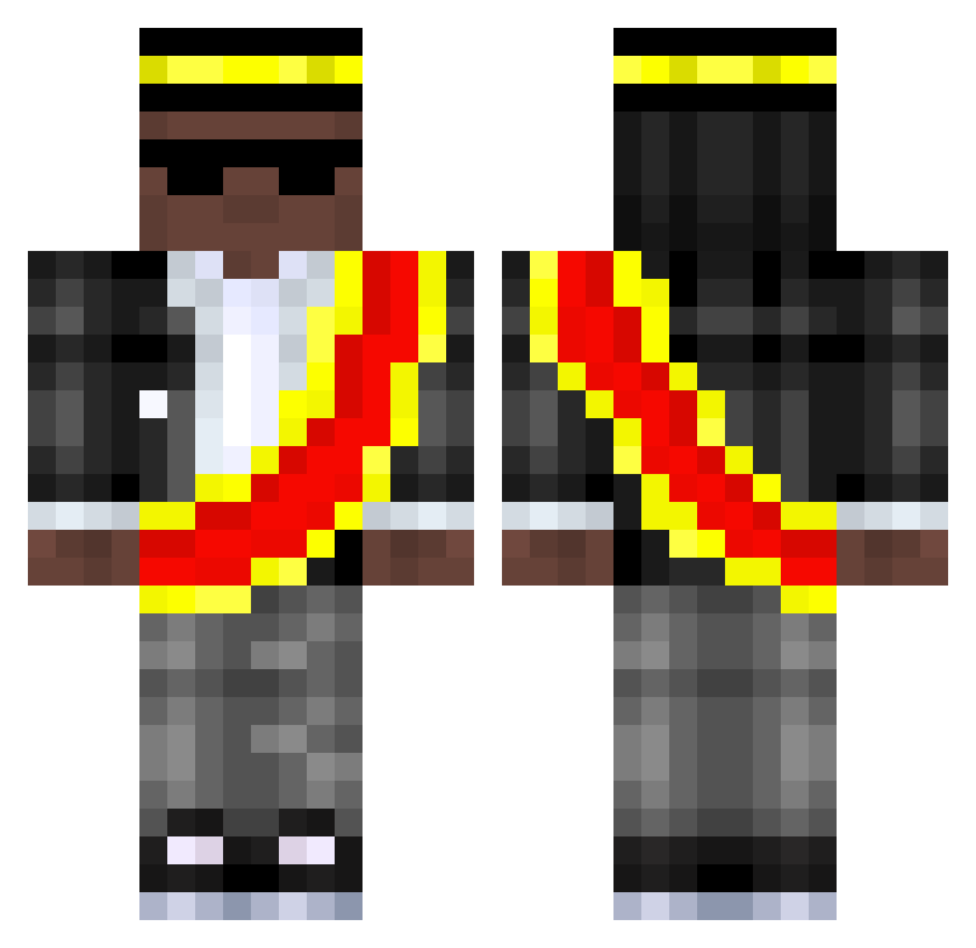 kjaergaard Minecraft skin, front and back view