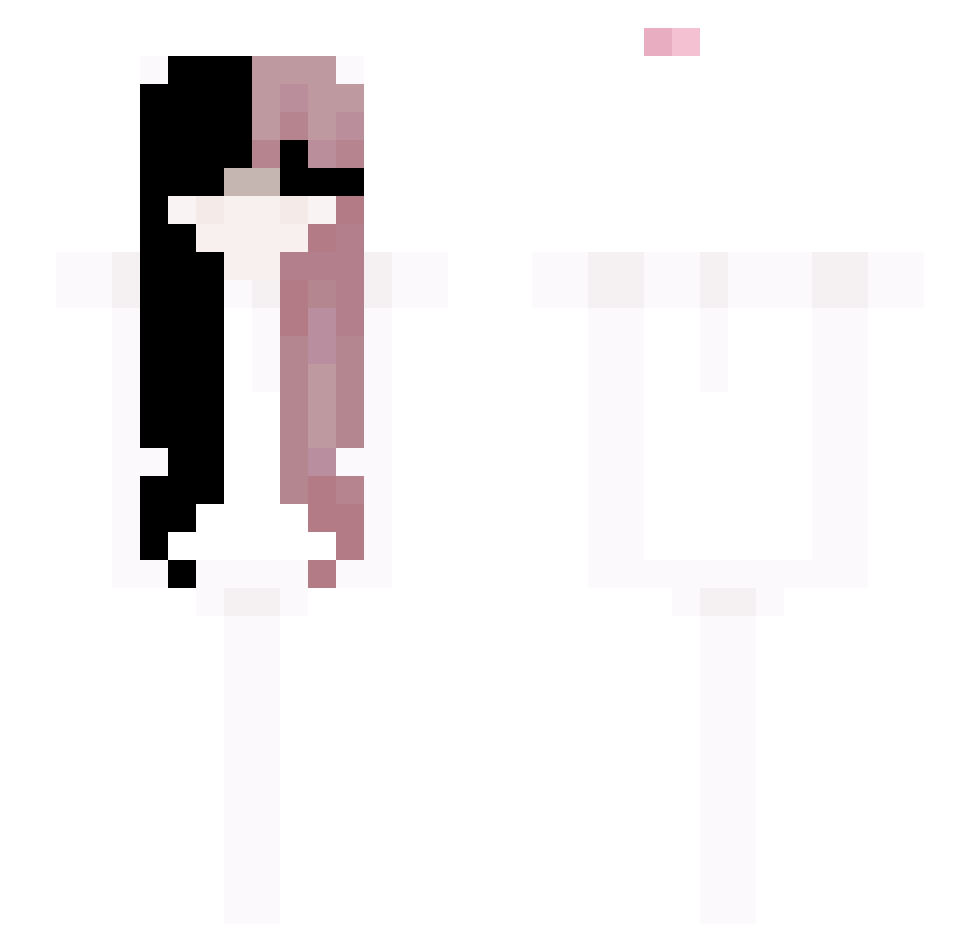lwia Minecraft skin, front and back view