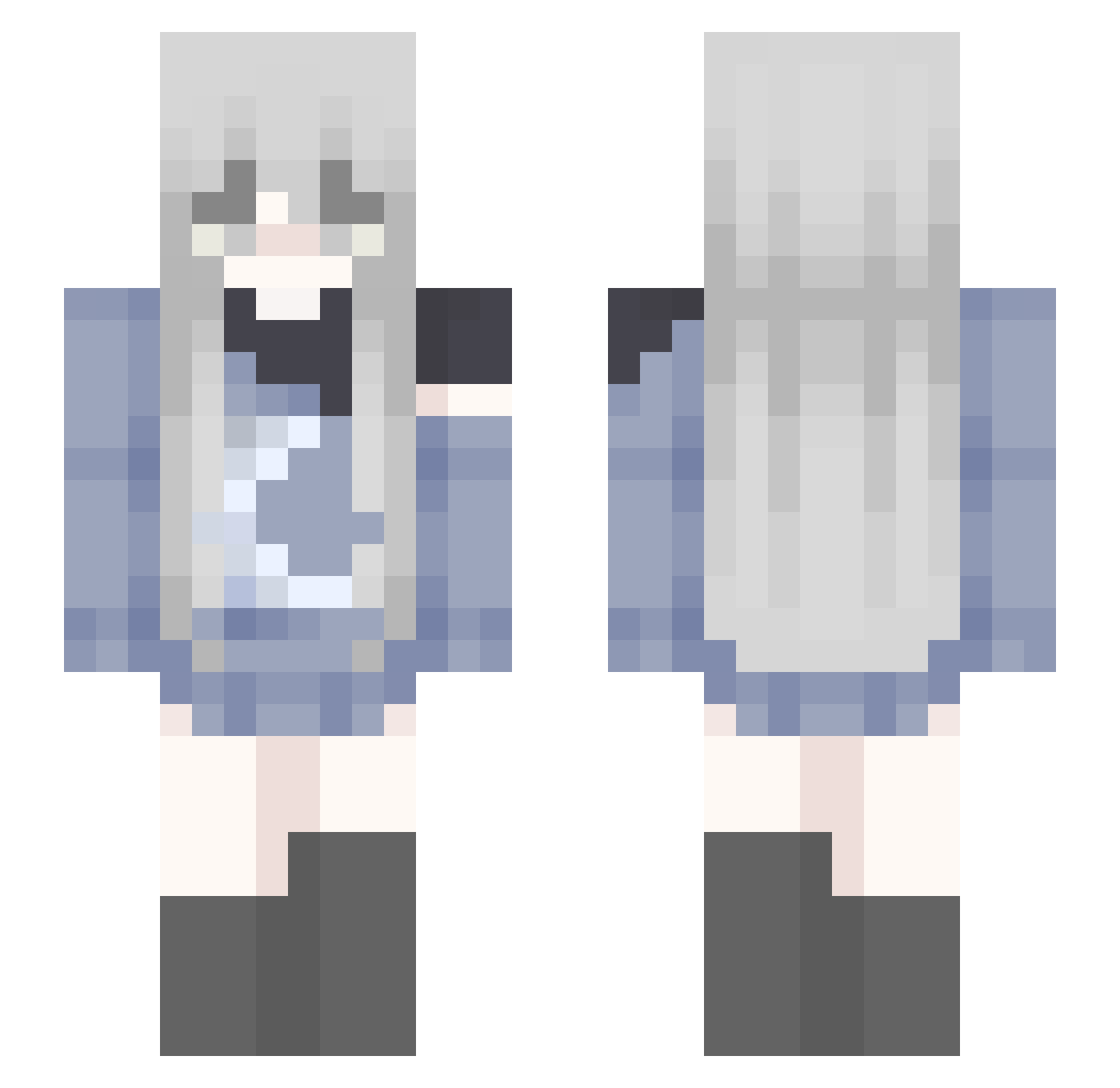 bopal Minecraft skin, front and back view