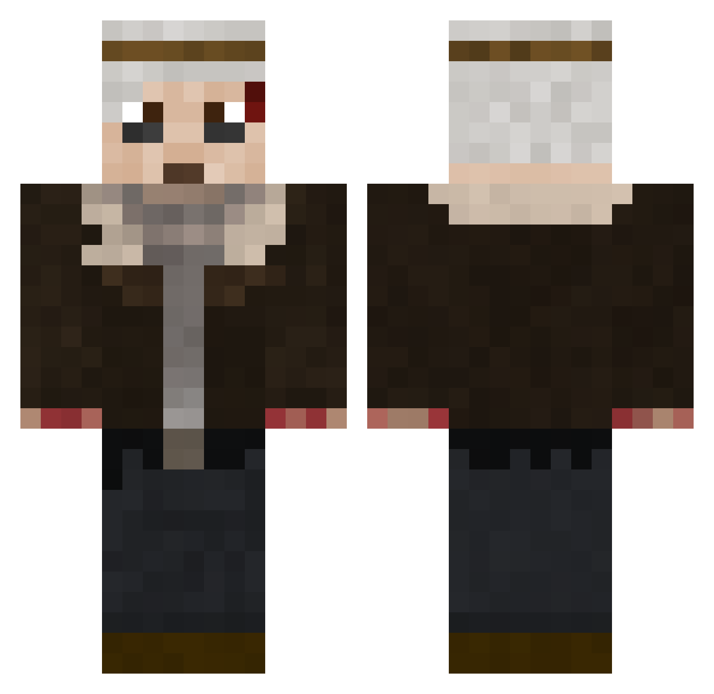 wh1tel1ghtrz Minecraft skin, front and back view