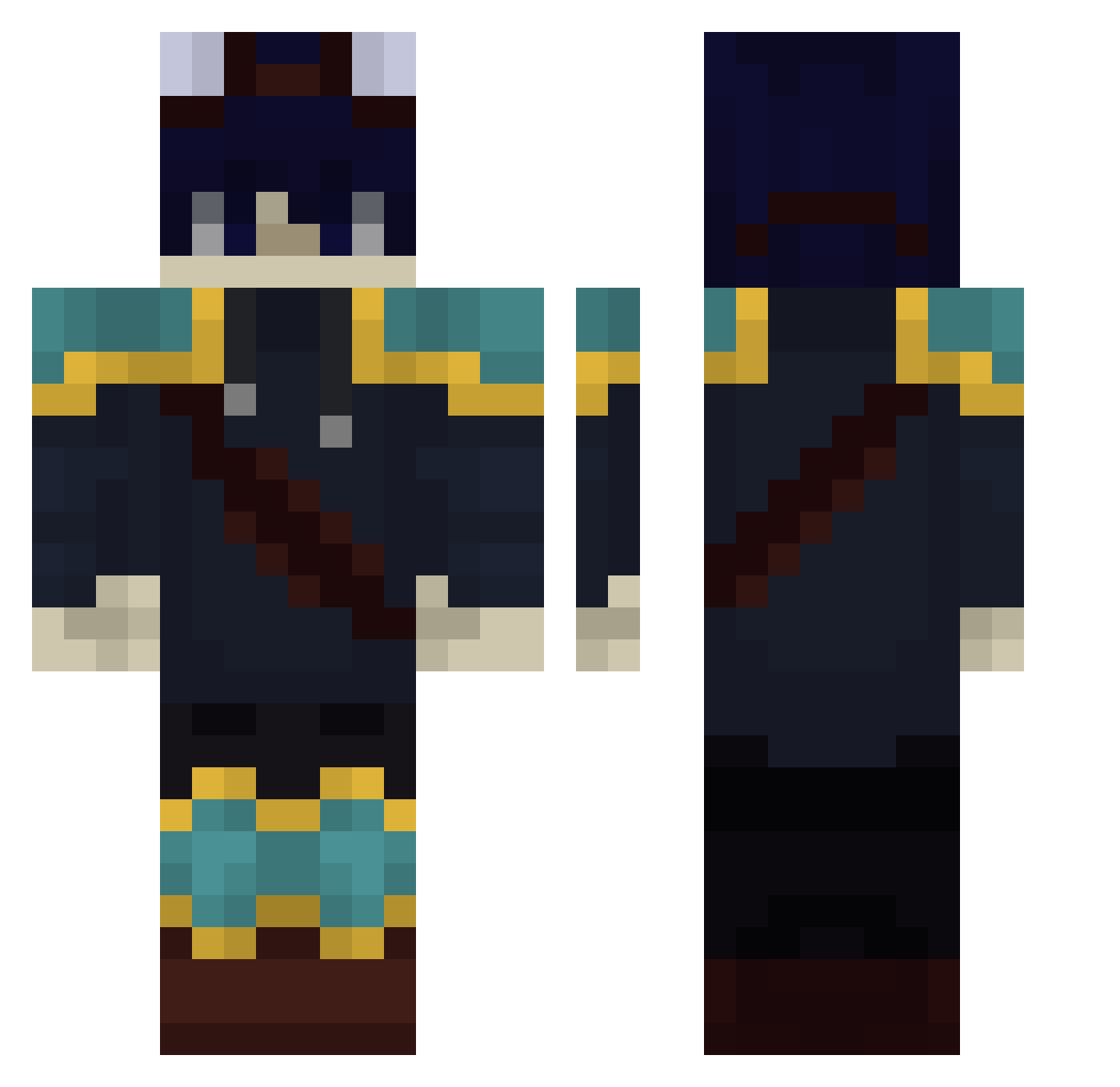 x_mango_shark_x Minecraft skin, front and back view