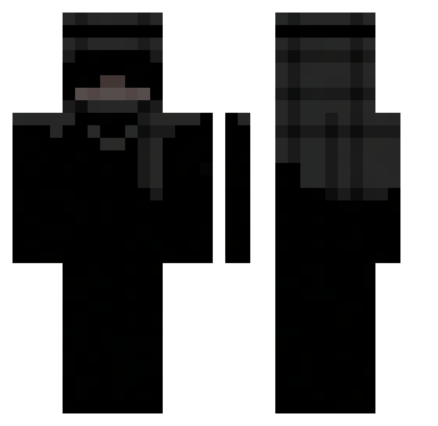 vitolkens Minecraft skin, front and back view