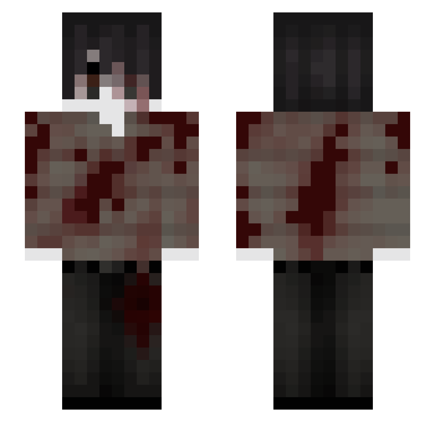 Sekiyomi Minecraft skin, front and back view