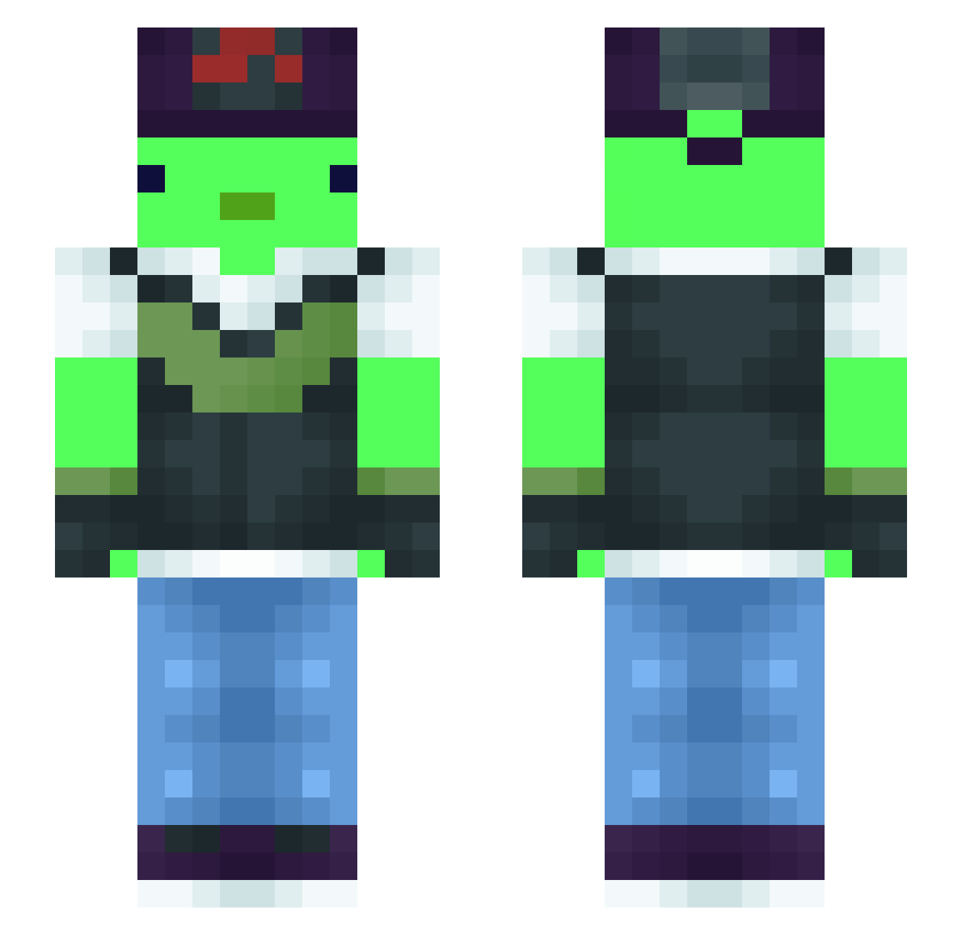 frando15 Minecraft skin, front and back view
