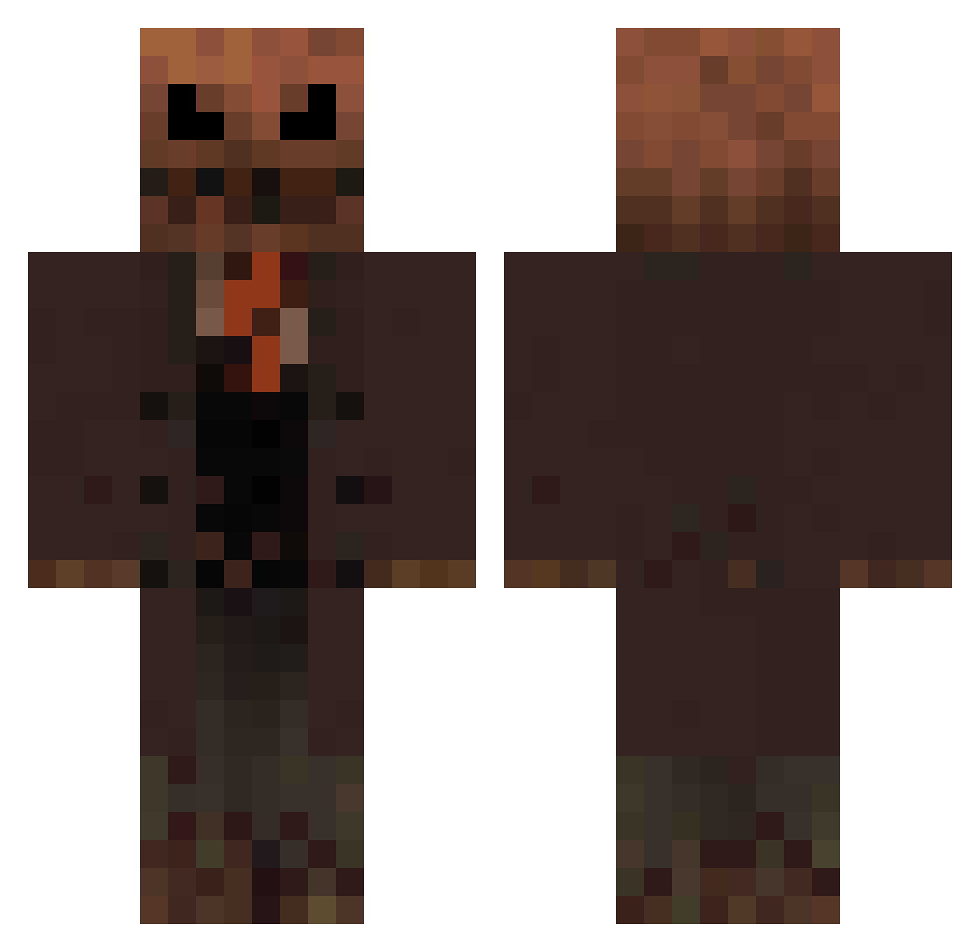 Emperor_Enigma Minecraft skin, front and back view