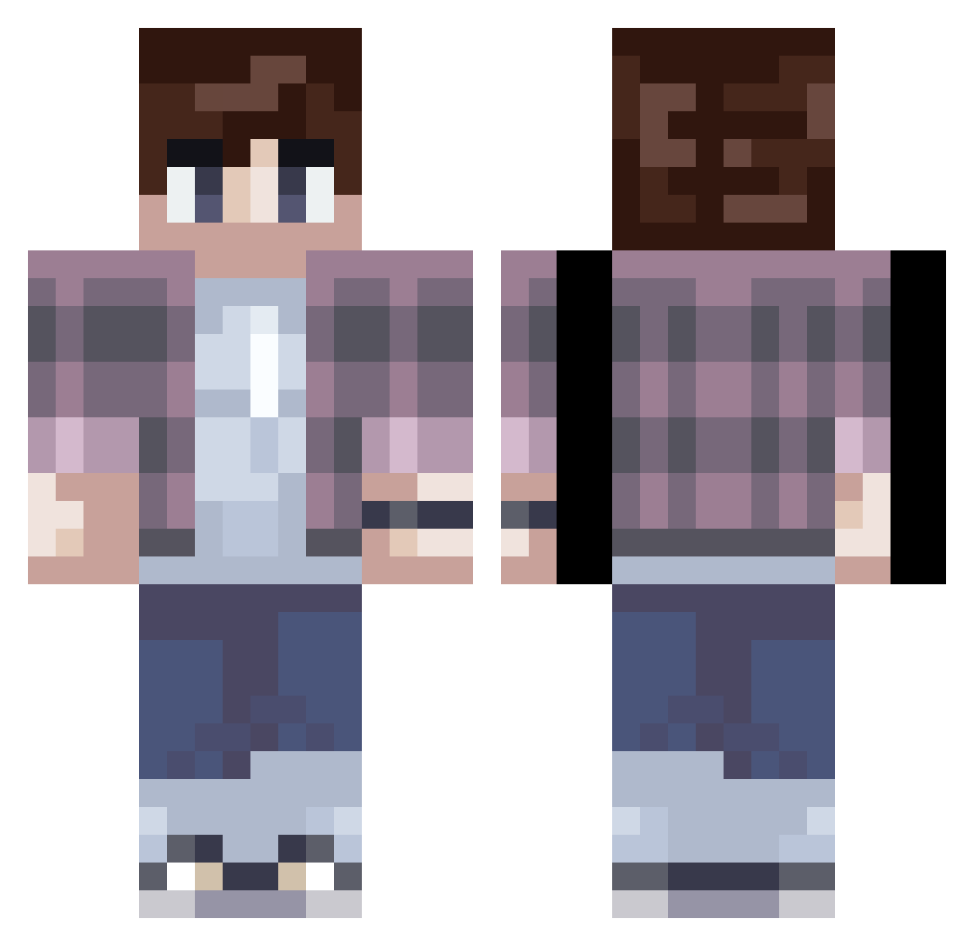 TheBurningGam3r Minecraft skin, front and back view