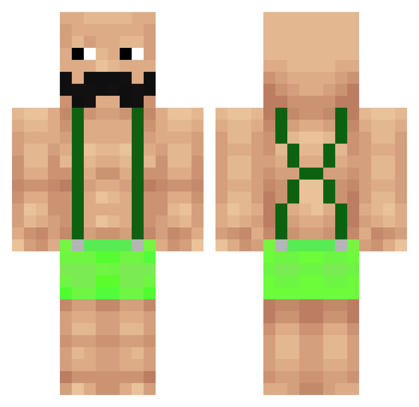 StayWithMeSenpai Minecraft skin, front and back view