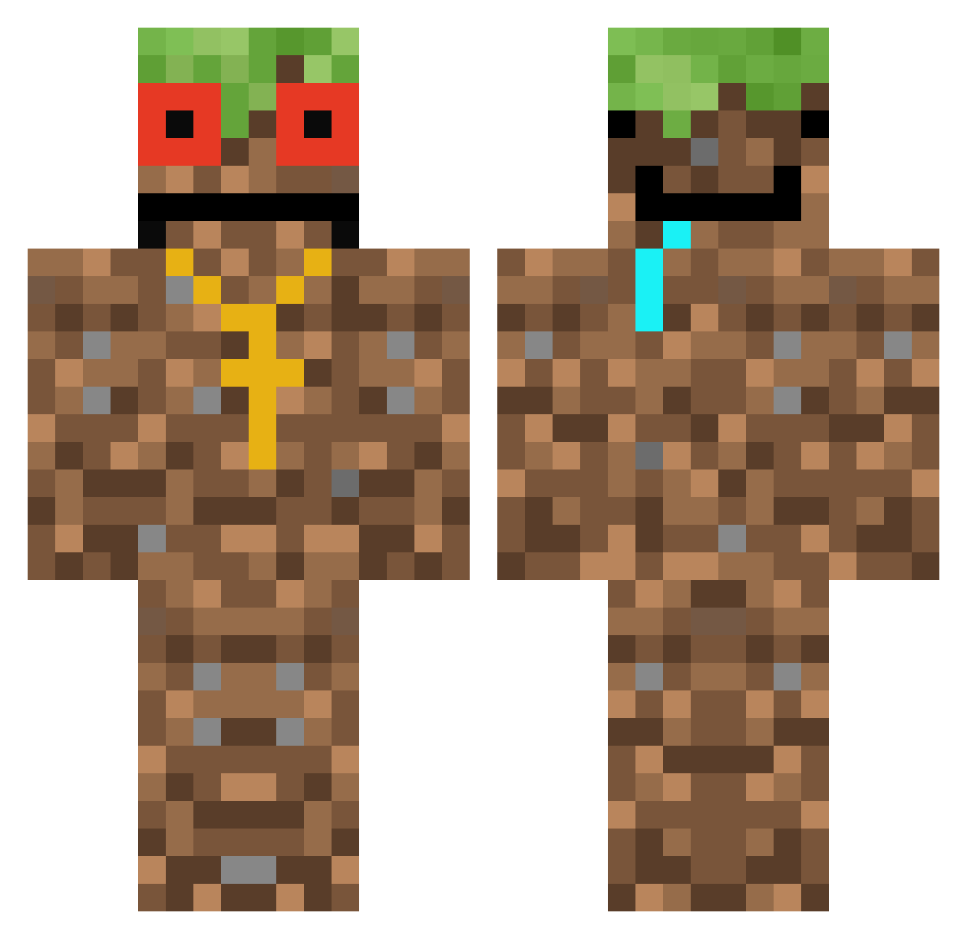 glassmaster2021 Minecraft skin, front and back view