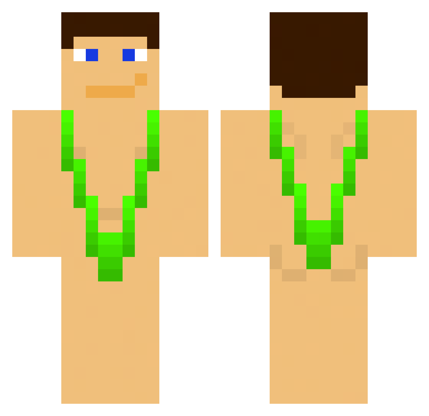 _ZZERO_ Minecraft skin, front and back view