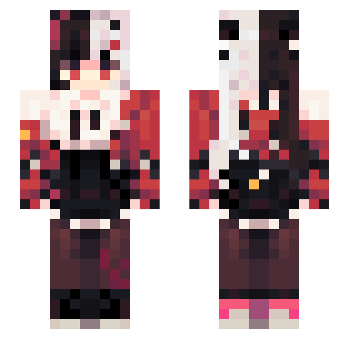 CESSNNA Minecraft skin, front and back view
