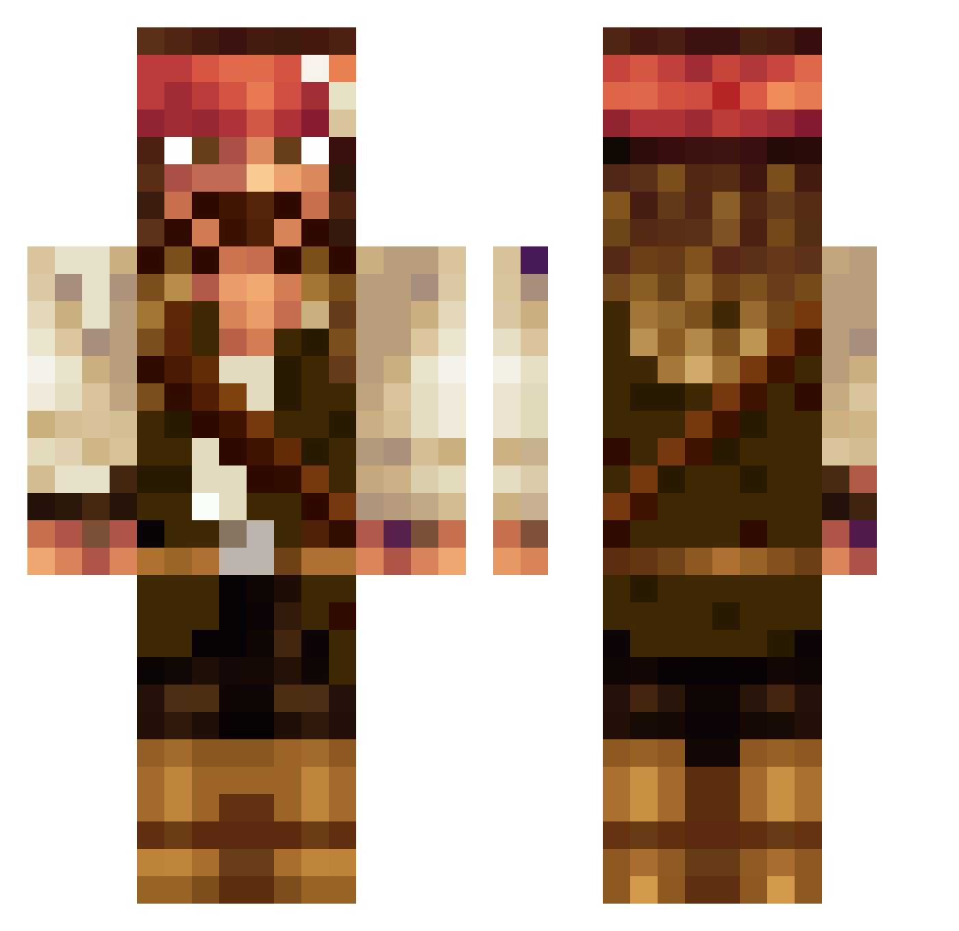 Sintrax92 Minecraft skin, front and back view