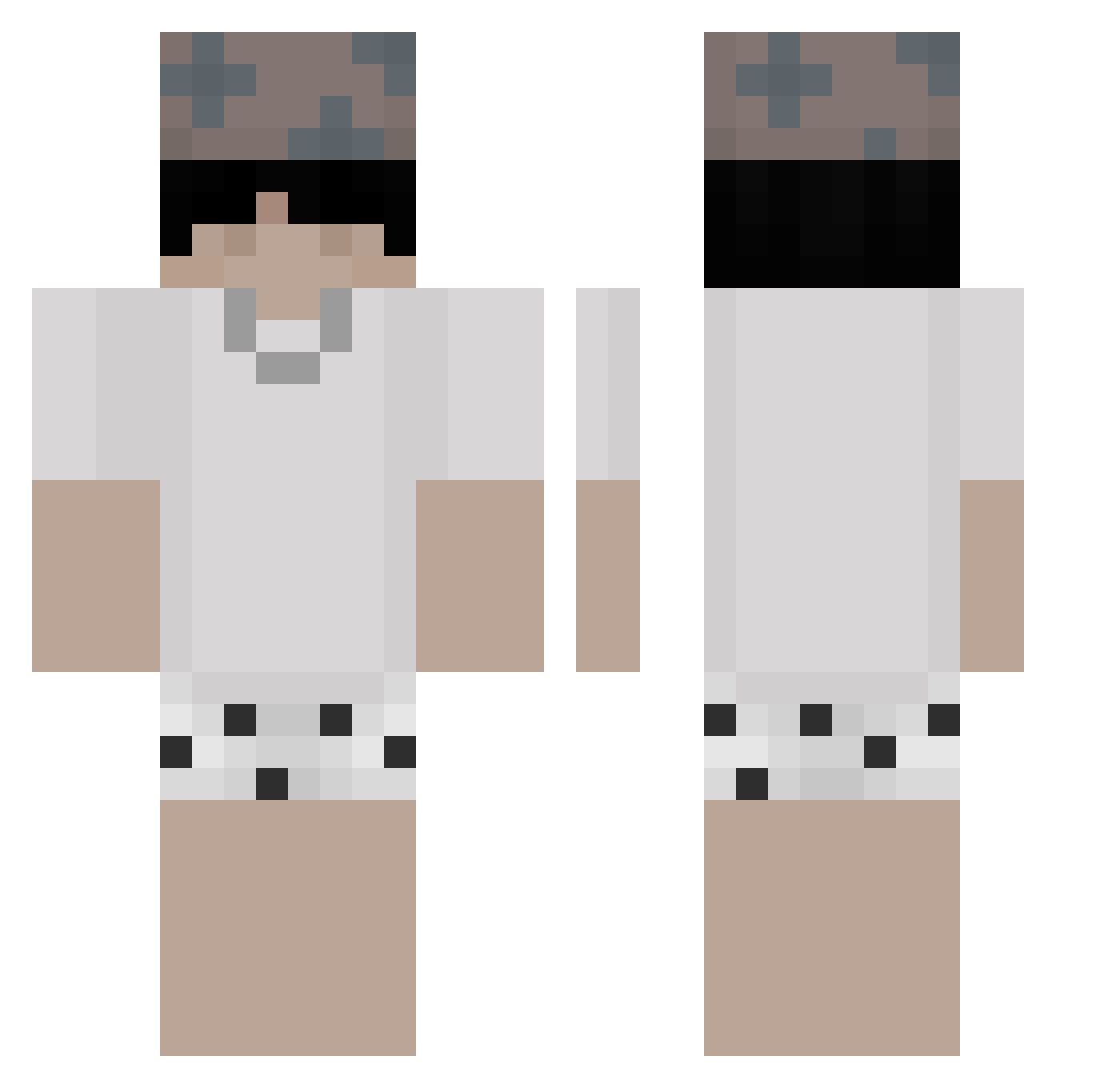 Villawin Minecraft skin, front and back view