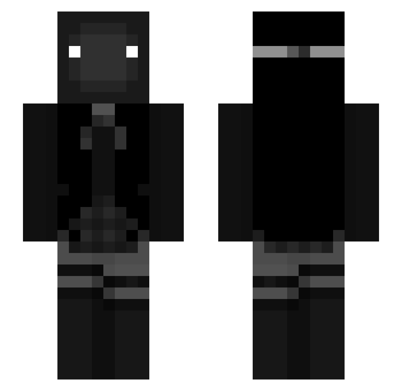 MacePrincess Minecraft skin, front and back view