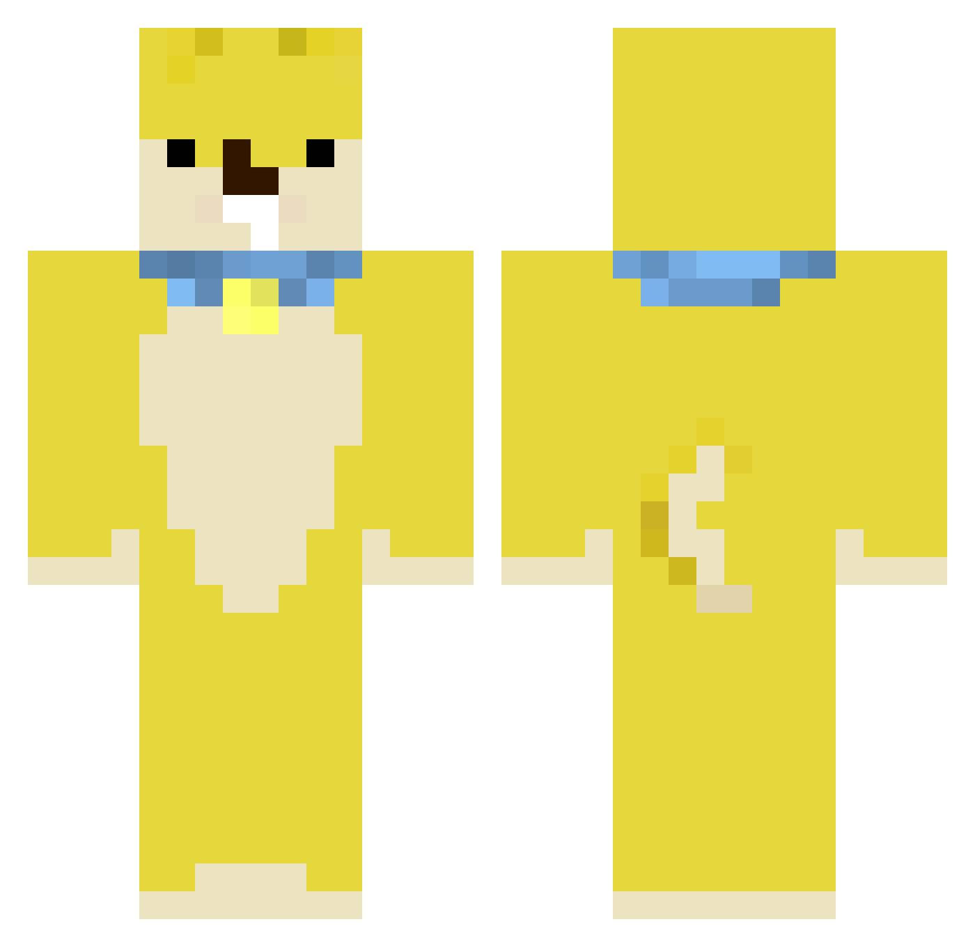 dxjsdn Minecraft skin, front and back view
