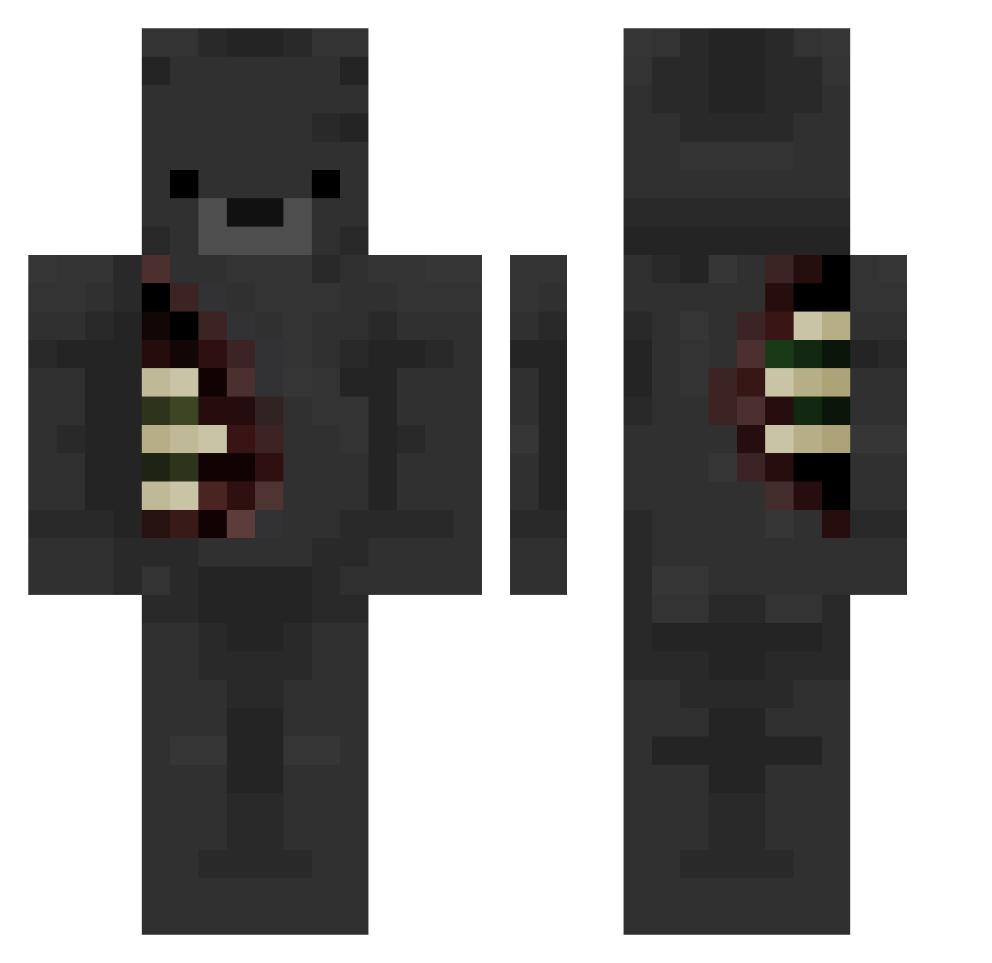 Temqezt Minecraft skin, front and back view