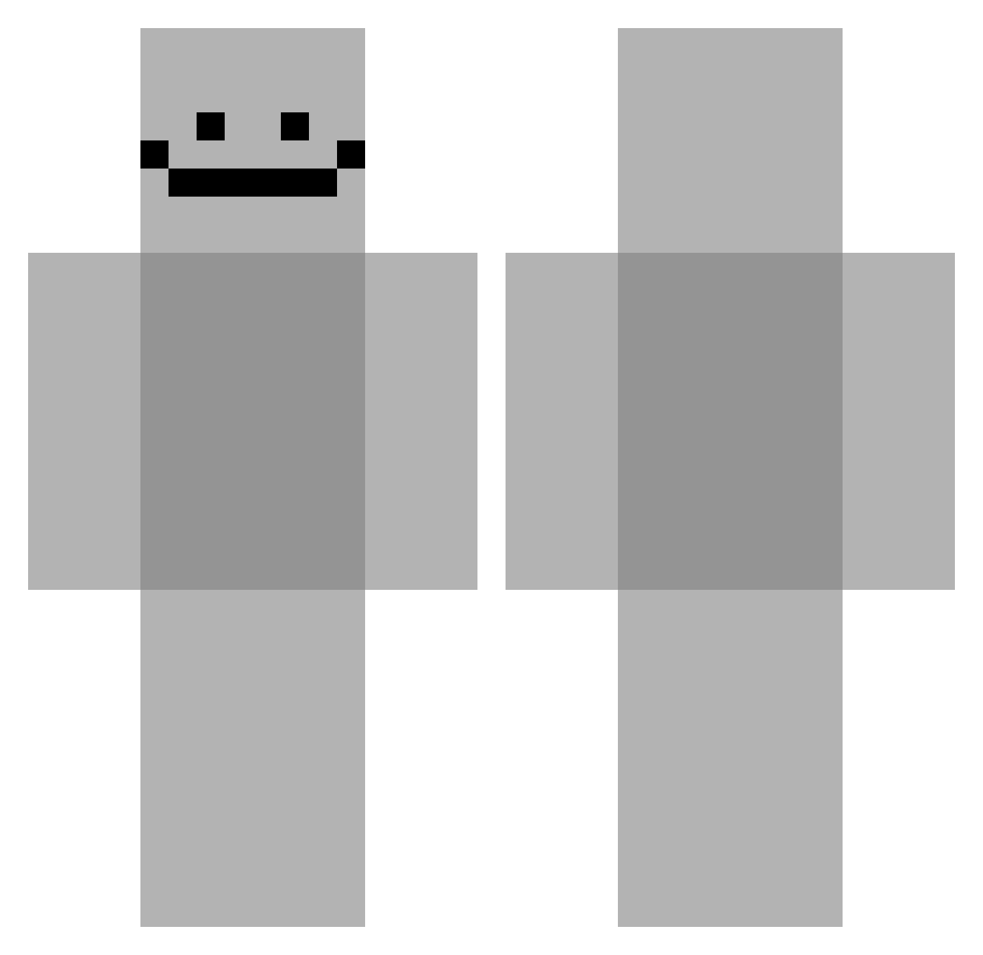 SUssY2V2 Minecraft skin, front and back view