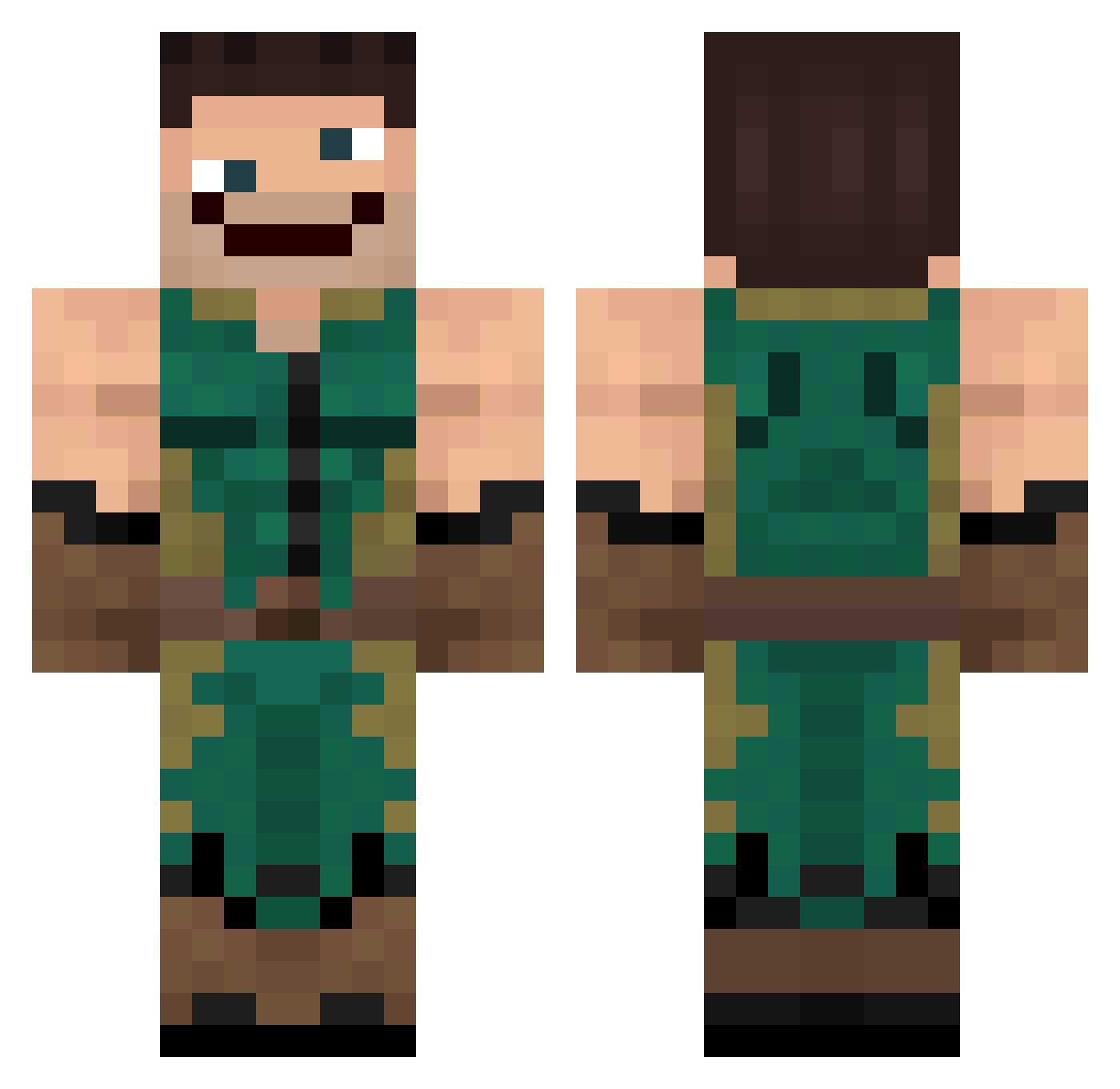 Cool_Skeleton_47 Minecraft skin, front and back view