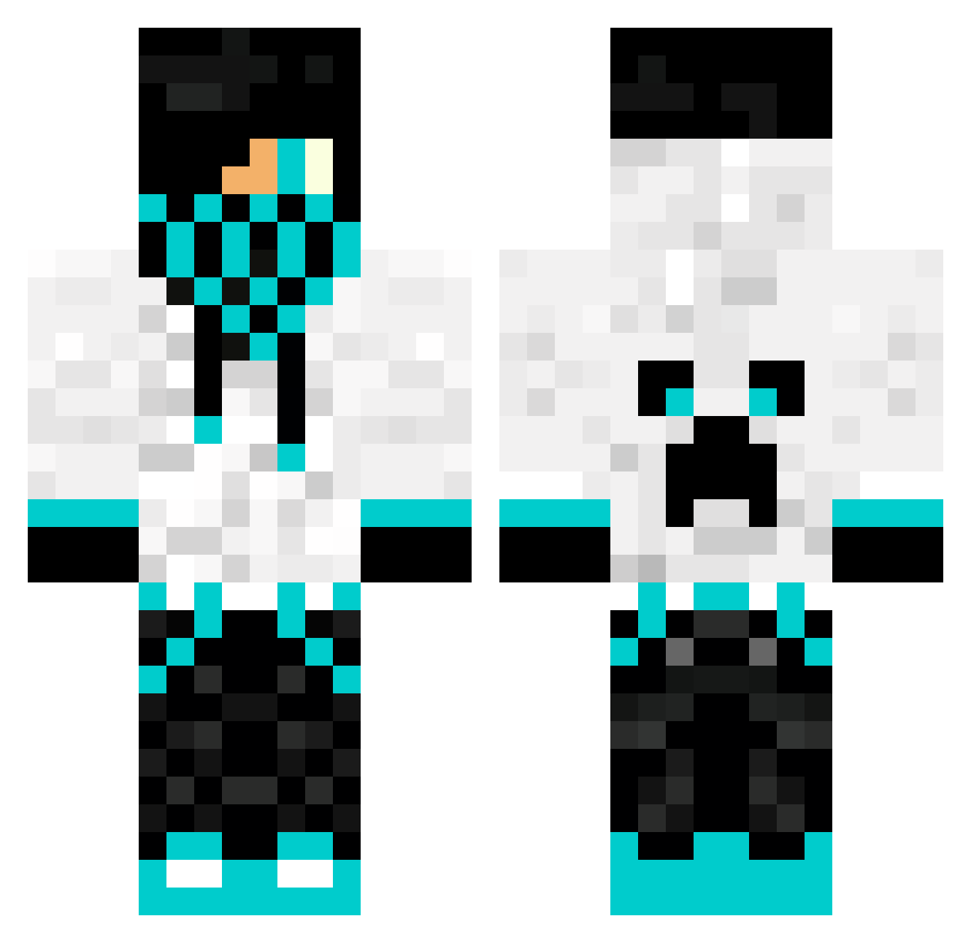 Valent Minecraft skin, front and back view
