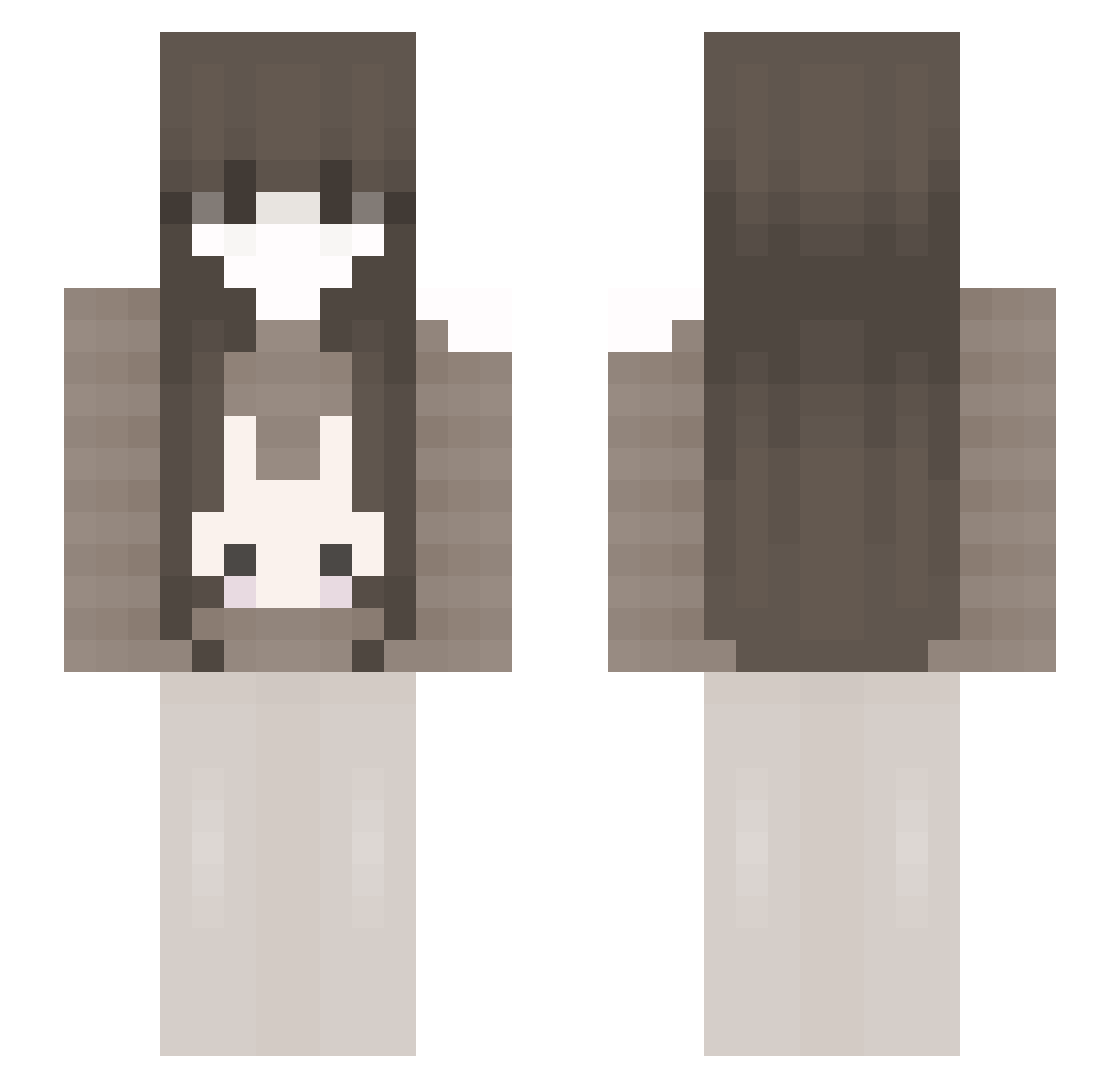 t5dg2 Minecraft skin, front and back view