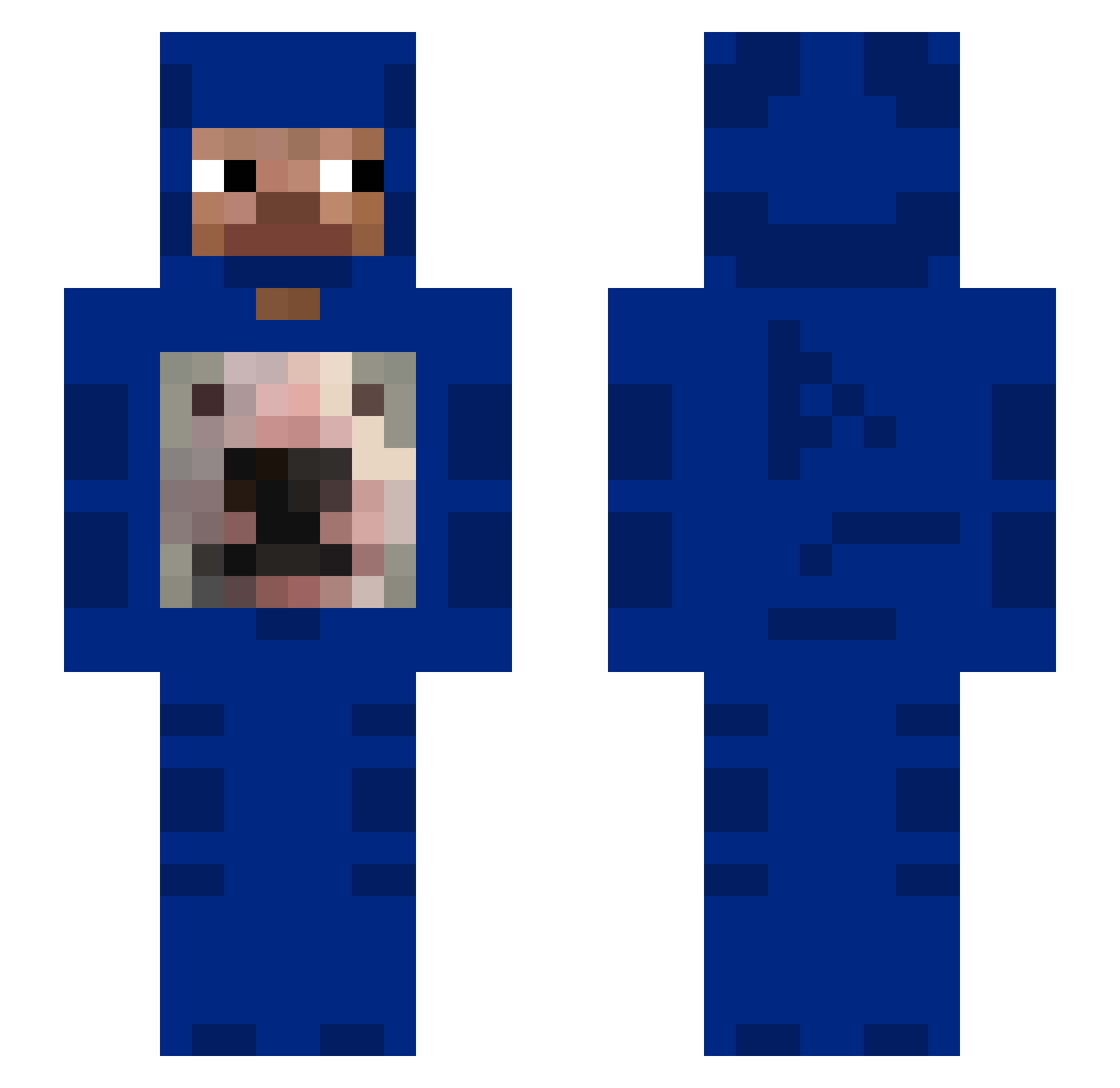 sprmracewinner Minecraft skin, front and back view