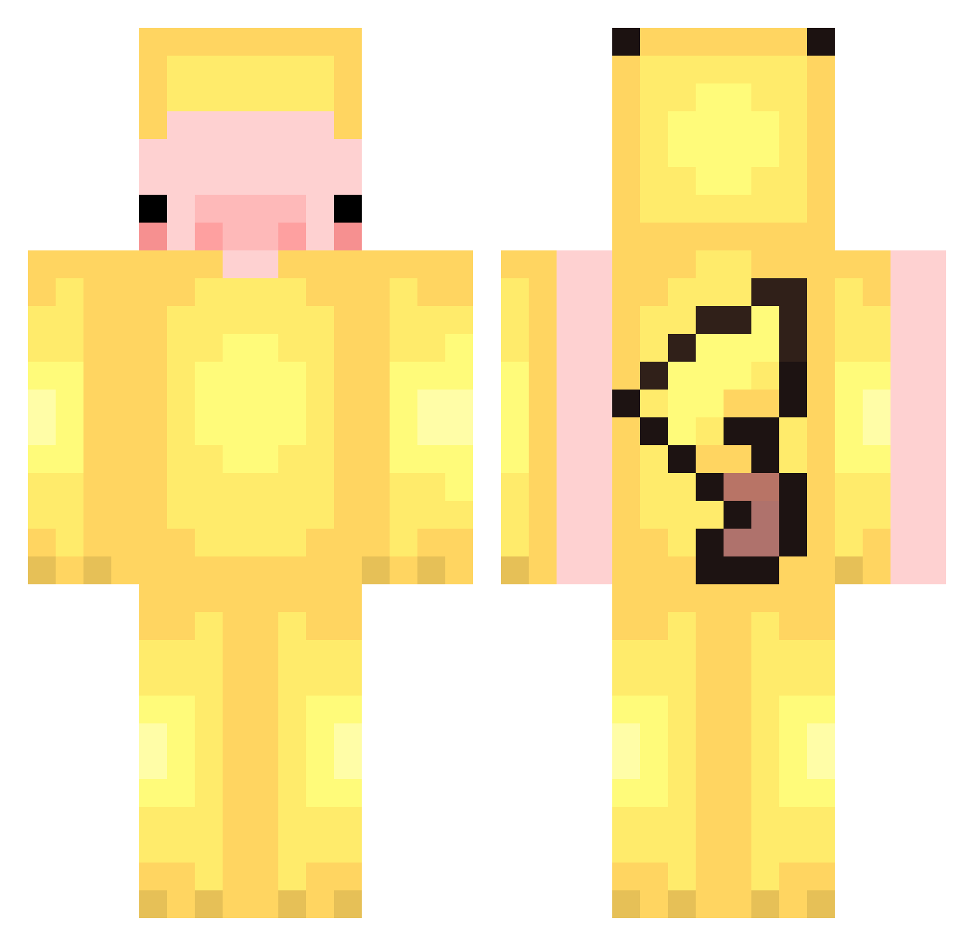 Slaakis Minecraft skin, front and back view