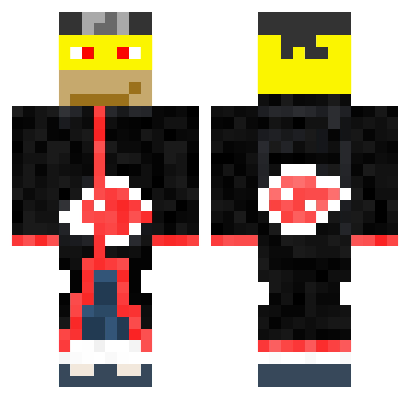 vxncc Minecraft skin, front and back view